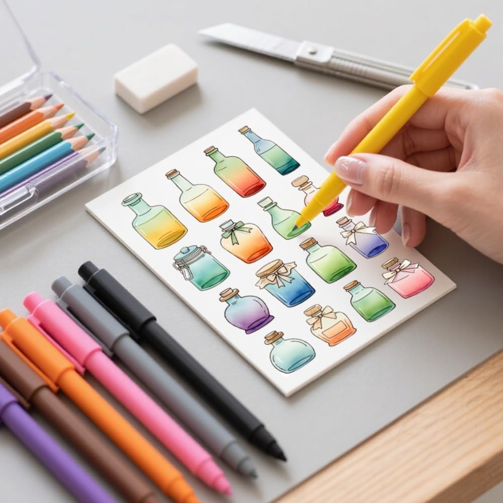 Timbres transparents de styles - Fountain Pen Bottled Ink avis et prix
